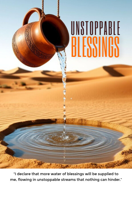 Unstoppable blessing Poster template