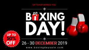 Up to 50% OFF Boxing Day Sale Display template