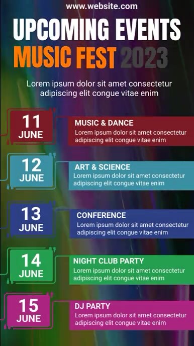 upcoming activity/events schedule Template | PosterMyWall