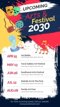 Upcoming Arts & Festival Digital Display template