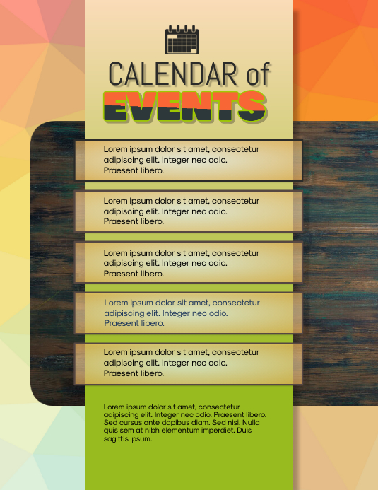 Upcoming Calendar Of Events Flyer Template PosterMyWall upcoming-calendar-of-events-flyer-template-postermywall
