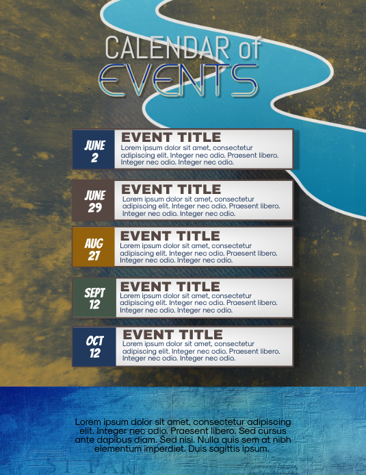 calendar of events flyer template PosterMyWall