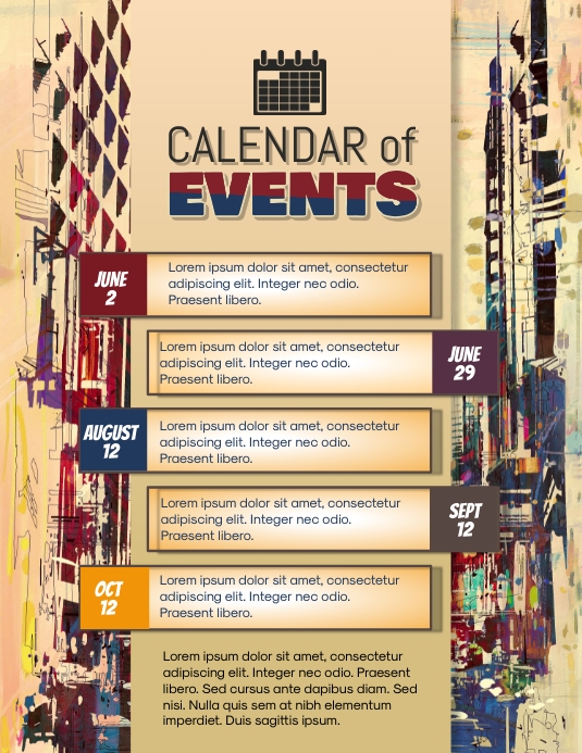 calendar of events flyer template PosterMyWall