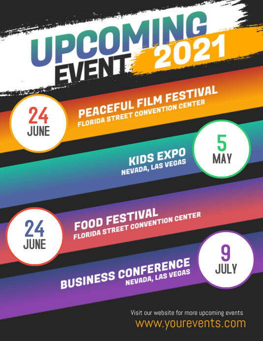 Upcoming Event Calendar Template PosterMyWall