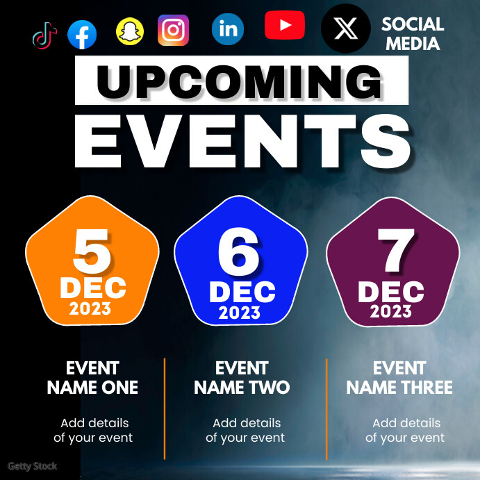 UPCOMING EVENT Template | PosterMyWall