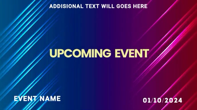 Upcoming Event Template | PosterMyWall