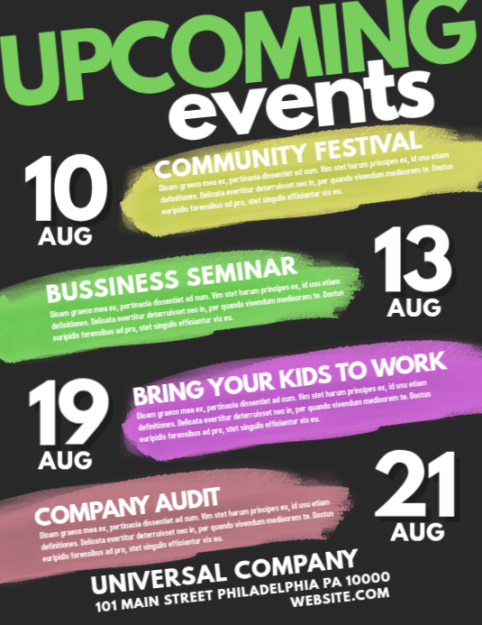 Upcoming event Flyer (US Letter) template