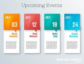 Upcoming events flyer Template | PosterMyWall