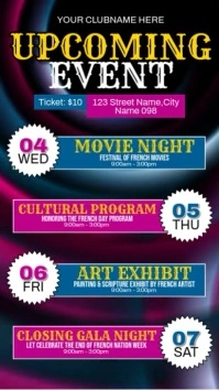 Upcoming Event Schedule Instagram Story template