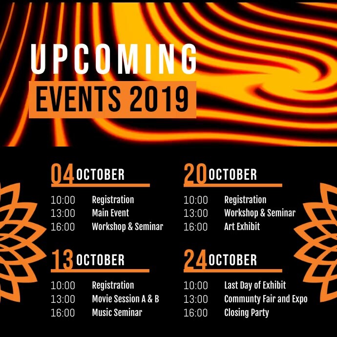 Upcoming Event Schedule Template PosterMyWall Upcoming Event Schedule Template PosterMyWall