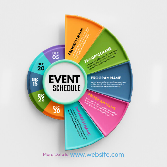 Upcoming event schedule flyer Template | PosterMyWall