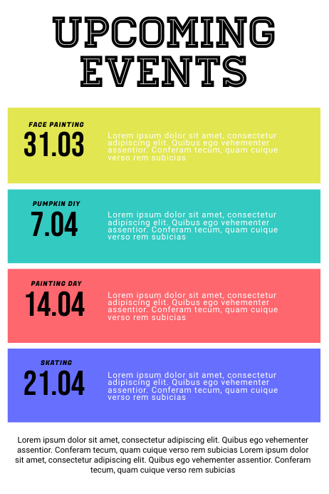 Upcoming Event Schedule Flyer Template PosterMyWall Upcoming Event Schedule Flyer Template PosterMyWall