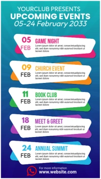 Upcoming Event WhatsApp Status template