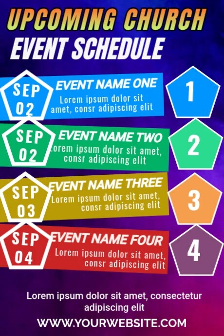 Upcoming Events, Poster template
