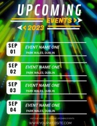 Upcoming Events, Flyer (US Letter) template