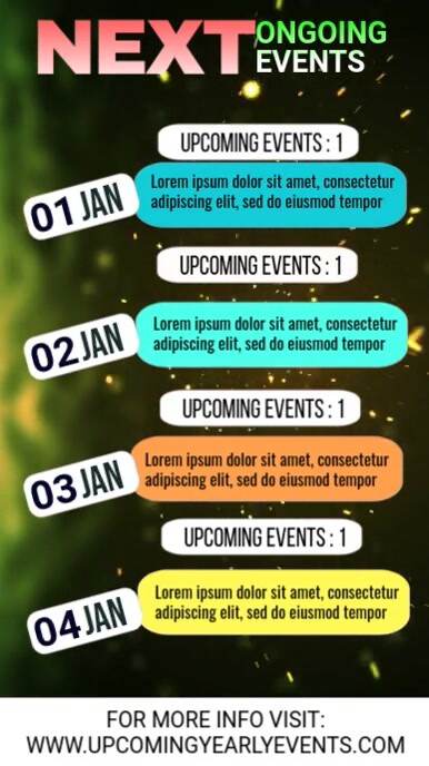 Upcoming Events, Instagram Story template