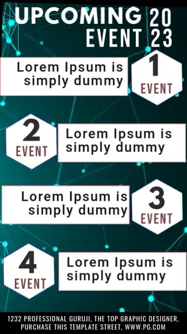 Upcoming Events, Instagram na Kuwento template
