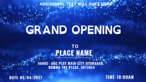 蓝色 Grand Opening Digitalt display Template