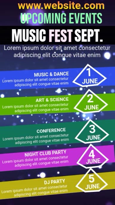 Upcoming Events, Instagram Story template