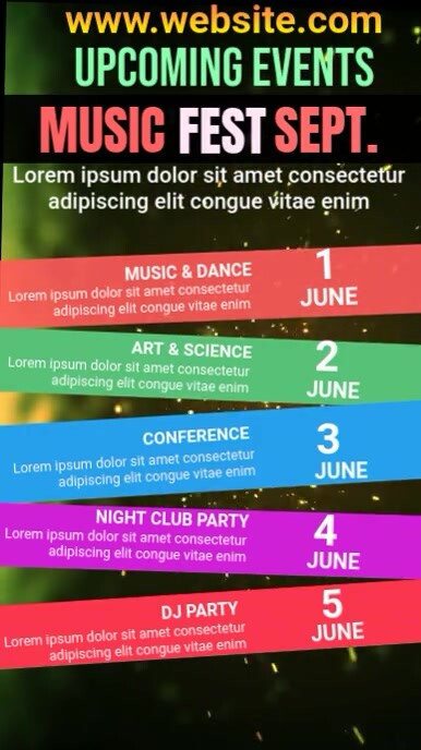 Copy of Upcoming Events, | PosterMyWall