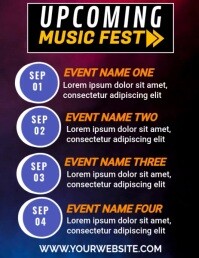Upcoming Events, Flyer (format US Letter) template