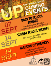Upcoming Events (US Letter) template