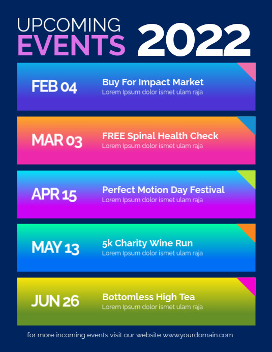 Events 2022 Flyer Poster Template PosterMyWall