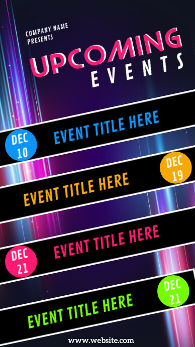 Event Advert Examples Copy of Upcoming events ad design | PosterMyWall