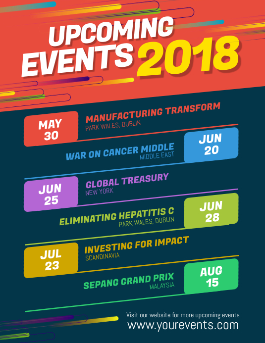 Upcoming Events Announcement Template Postermywall