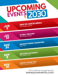 Upcoming Events Announcement Flyer Poster