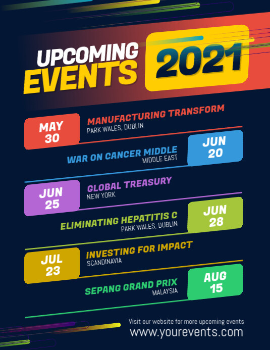 Upcoming Events Calendar Template PosterMyWall upcoming-events-calendar-template-postermywall