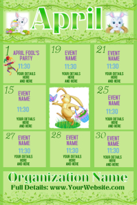 APRIL Template | PosterMyWall