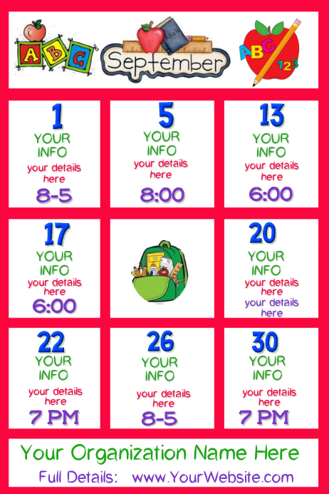 September calendar Template | PosterMyWall