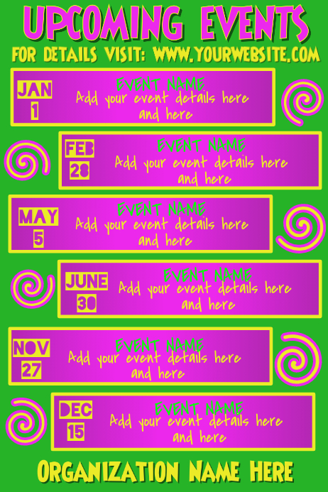 GENERIC CALENDAR Template PosterMyWall GENERIC CALENDAR Template PosterMyWall
