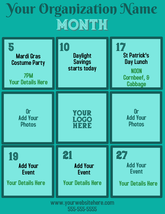 GENERIC CALENDAR Template PosterMyWall GENERIC CALENDAR Template PosterMyWall