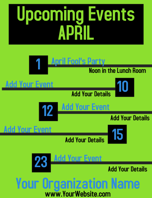 Copy of April calendar | PosterMyWall