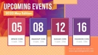 Upcoming Events Colorful Facebook Cover Video template