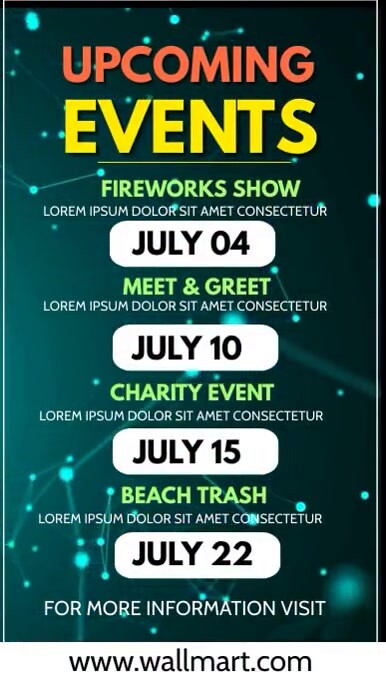 upcoming events customise template | PosterMyWall