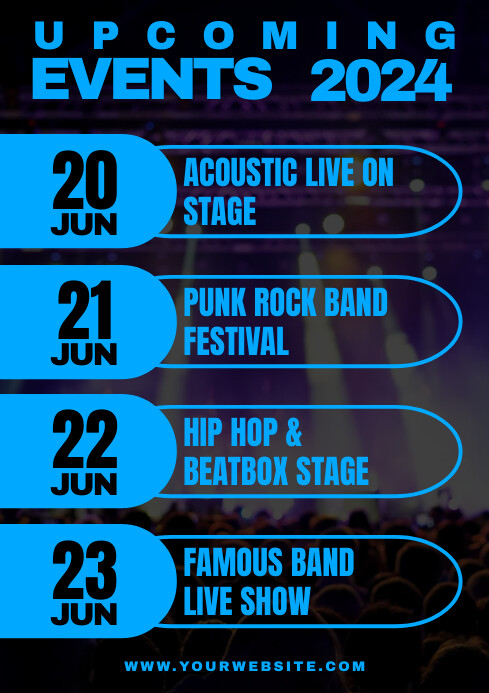 Upcoming Events Template | PosterMyWall