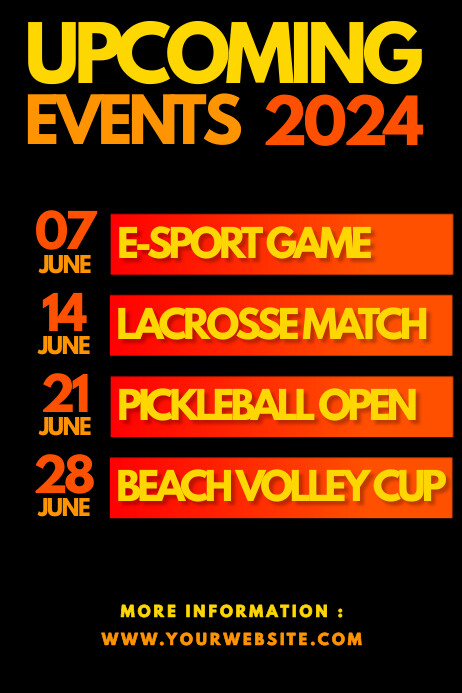 Upcoming Events Template | PosterMyWall