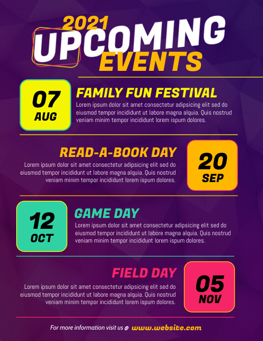Upcomingevents Names Copy of Upcoming Events | PosterMyWall