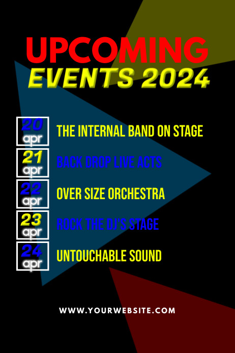 Upcoming Events Template | PosterMyWall