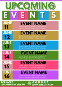 Upcoming Events A6 template