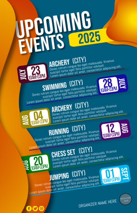 UPCOMING EVENTS Template | PosterMyWall