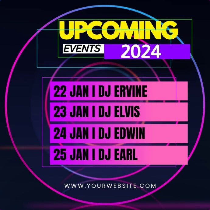 Upcoming Events Template | PosterMyWall