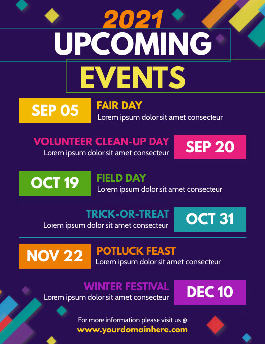 Upcomingevents Names Upcoming Events | PosterMyWall
