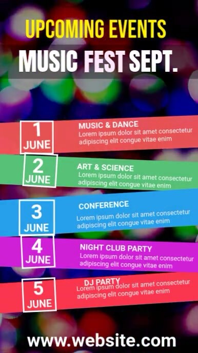 Updated Events Plantilla de Upcoming Events | PosterMyWall