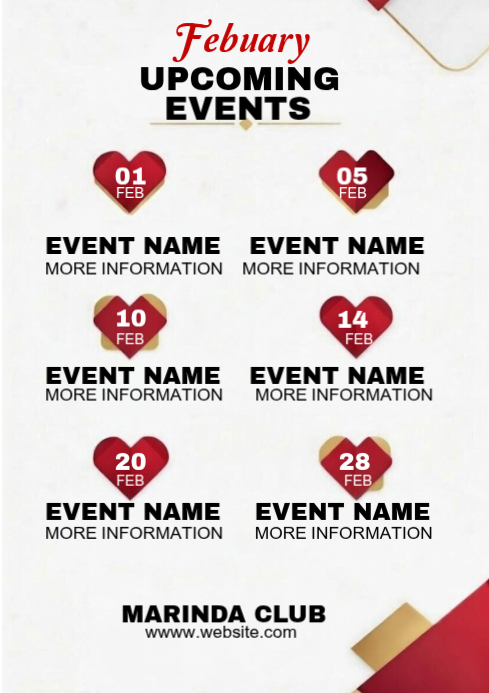 Upcoming events Template | PosterMyWall