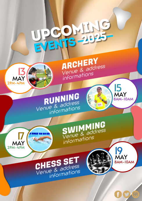 UPCOMING EVENTS A4 template