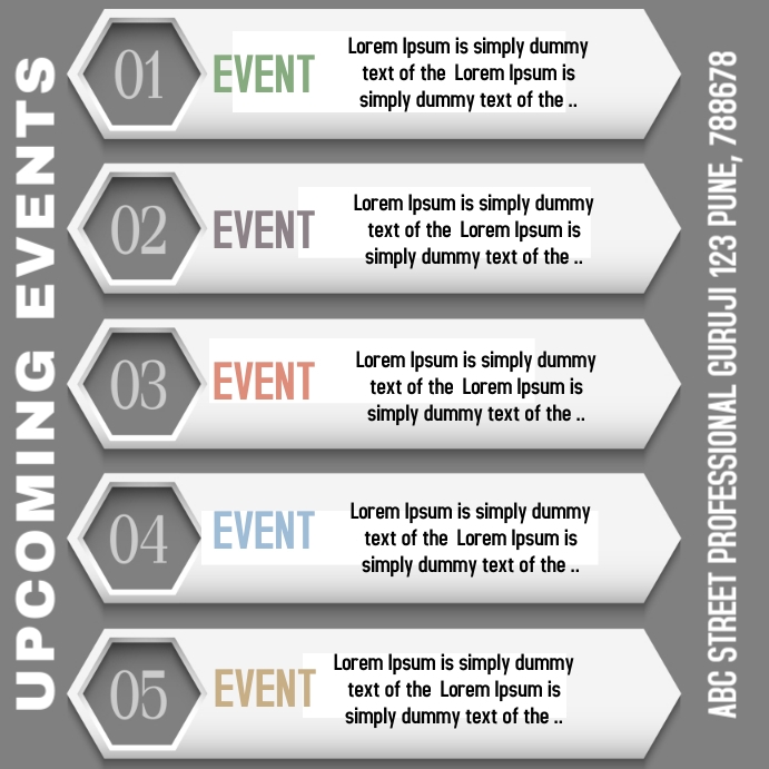 upcoming events Template | PosterMyWall